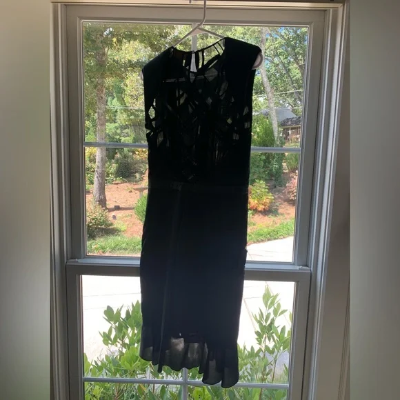Nicole Miller | Dresses | Nicole Miller Black Cocktail Dress With Sheer  Cutouts Size Small | Poshmark